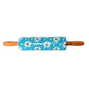 The Pioneer Woman Rolling Pin Daisy Pattern Flea Market Floral Kitchen Tool